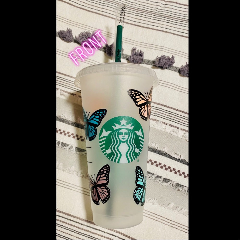 Custom Butterfly Starbucks Cup